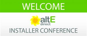 Banner for the first altE Solar Conference in 2012