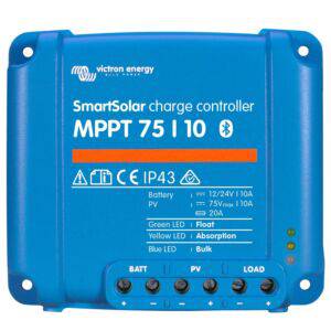 Victron Energy SmartSolar MPPT 75/10 Solar Charge Controller 12/24VDC at 10 Amps - AltE Store