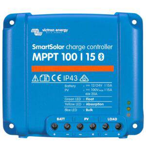 Victron Energy SmartSolar MPPT 100/15 Solar Charge Controller 12/24VDC at 15 Amps - AltE Store