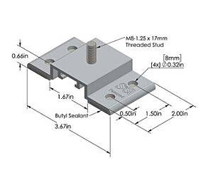 S-5! SolarFoot mounting platform for attaching L-Foot on rail mounts - AltE Store