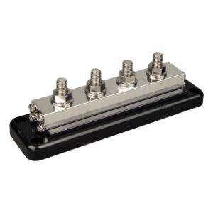 Victron Energy Busbar Rated for 600 Amps With 4 Terminals and Cover - AltE Store