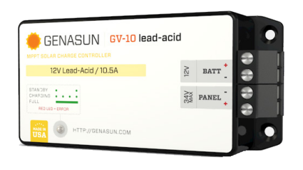 Genasun GV-10-Pb-12V, 10.5A MPPT controller for 12V Lead Acid Batteries