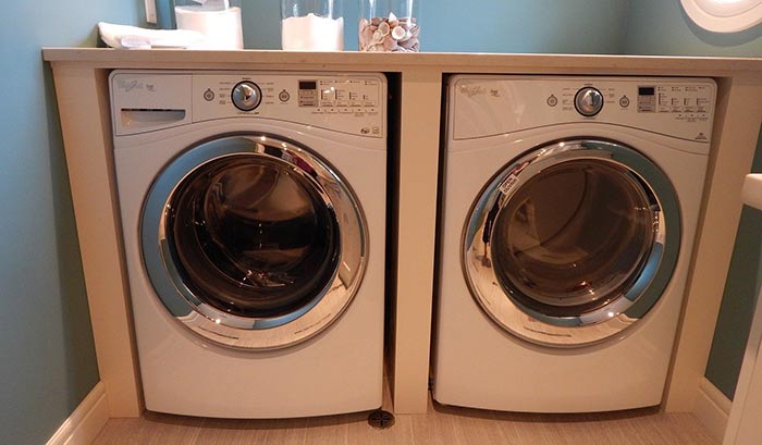 laundry machines side by side
