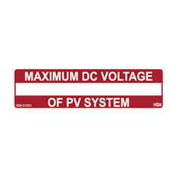 Electrical Solar Pv Ac Disconnect Label / Sticker - Red Reflective